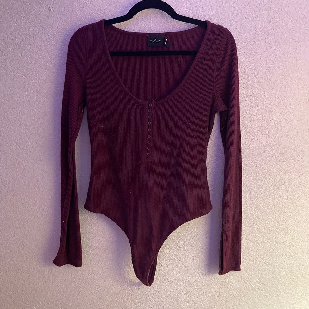 Maroon Urban Outfitters Bodysuit